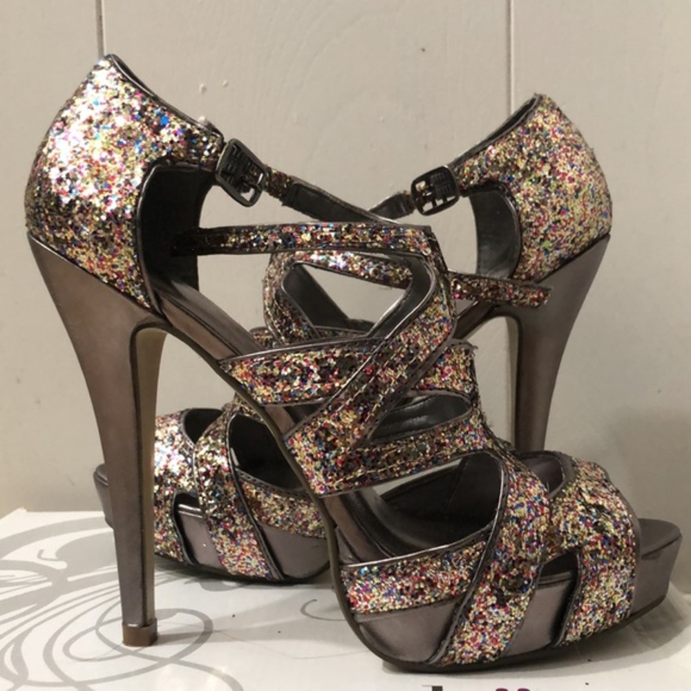Shï by Journeys Ryder Multi Glitter Heels